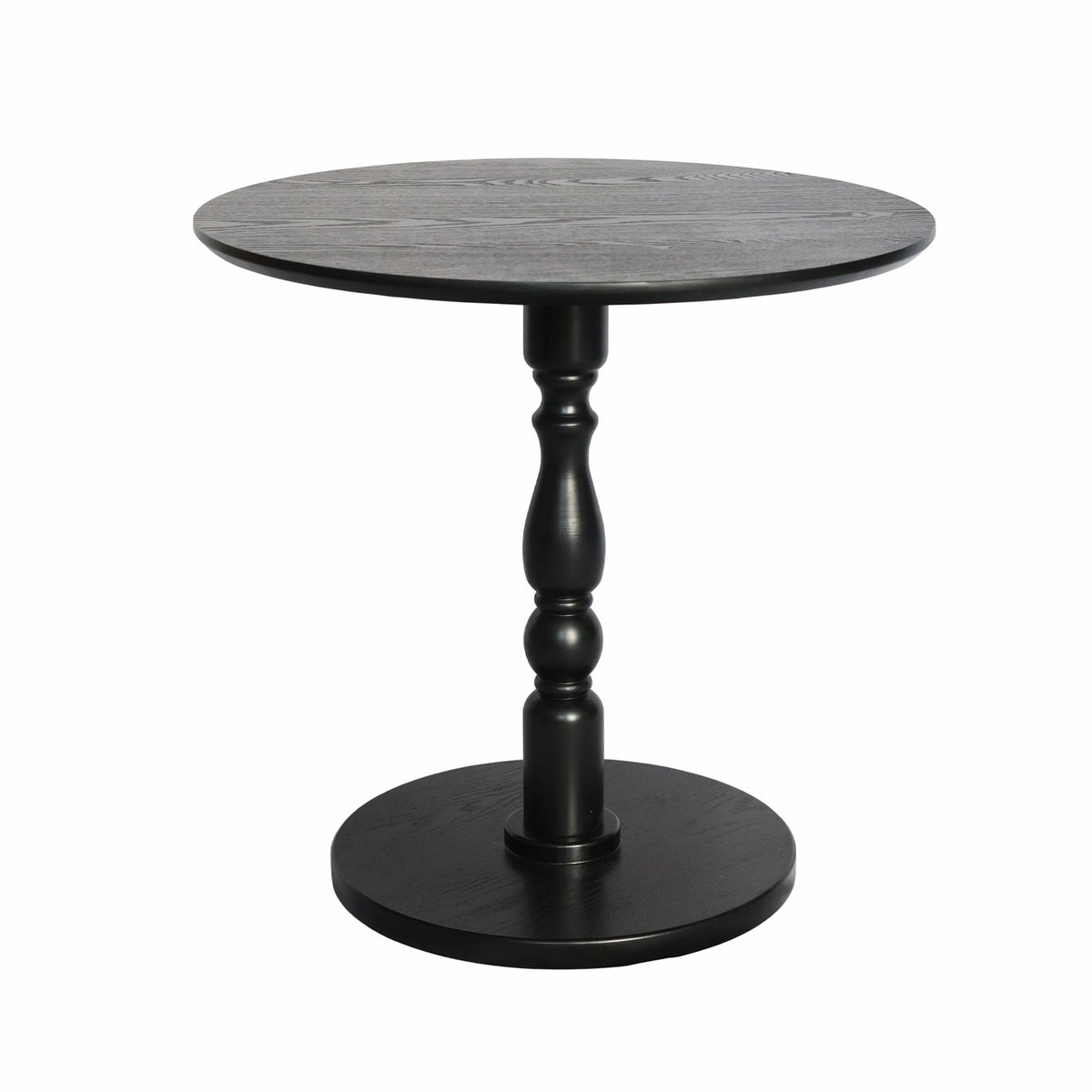 23'' Round Side Table with Water-Resistant Finish - Black