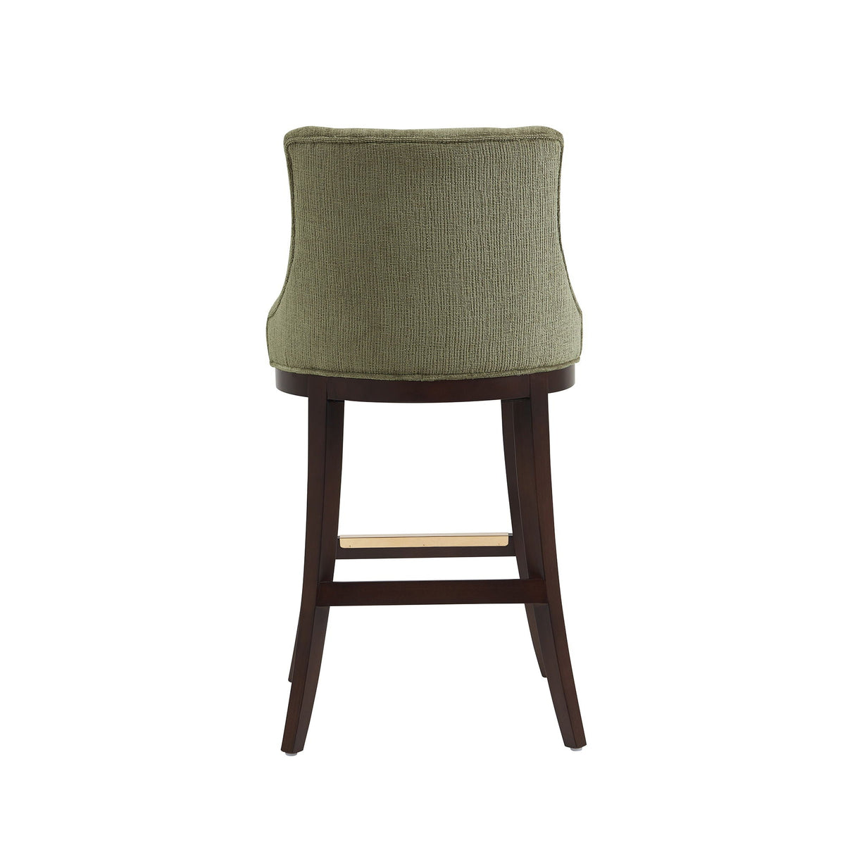 Bar Height Barstool with Backrest - Green, Light Brown, or Beige