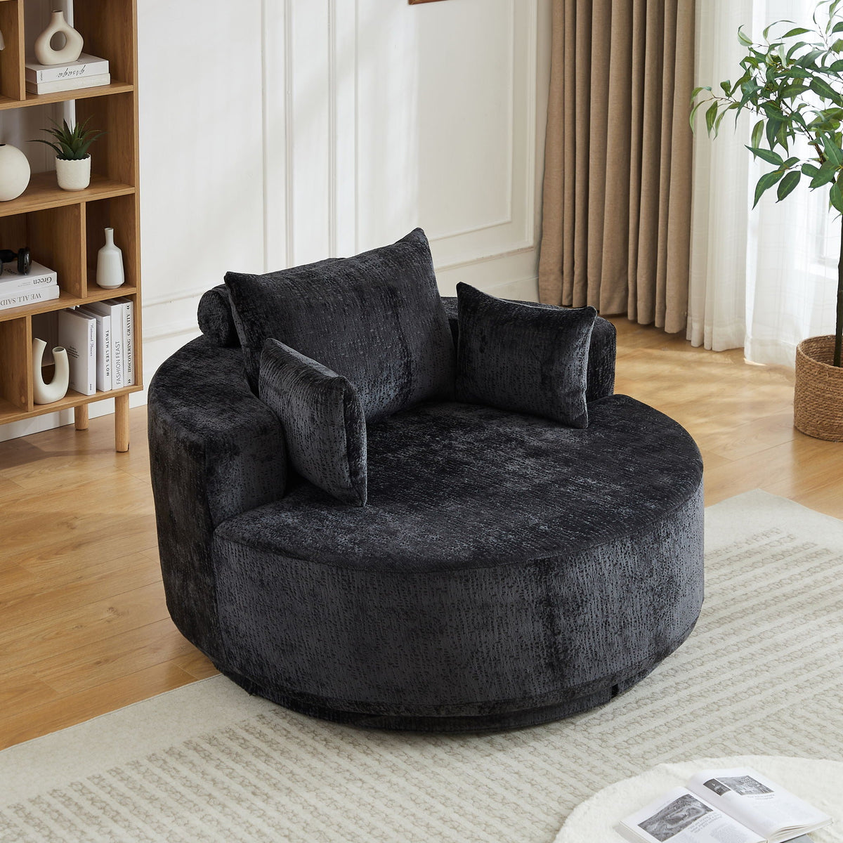 Swivel Sleeper Chair with Supportive Pillow and 360° Base - Multiple Colors