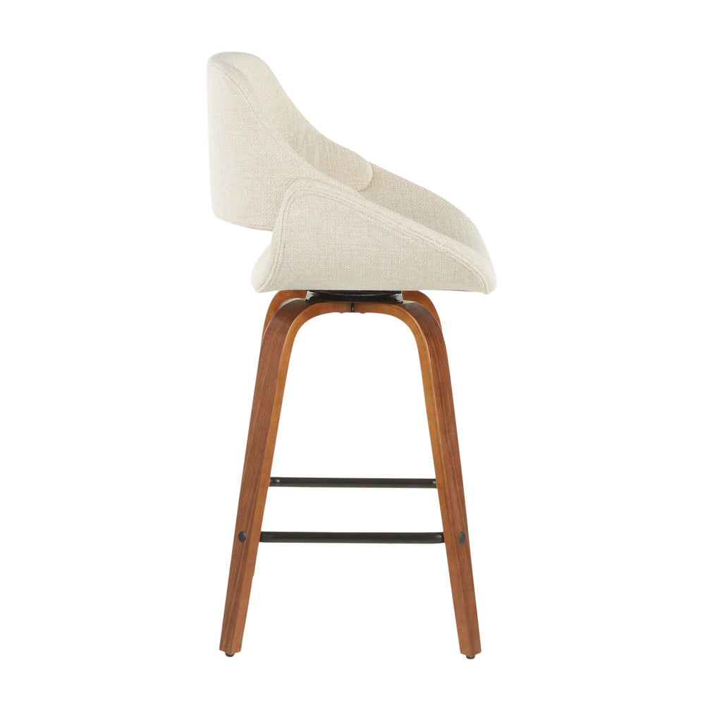 Fabrico - Mid-Century Modern Counter Stool (Set of 2)