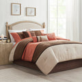 Faux Suede Comforter Set with Decorative Pillows - Coral California King