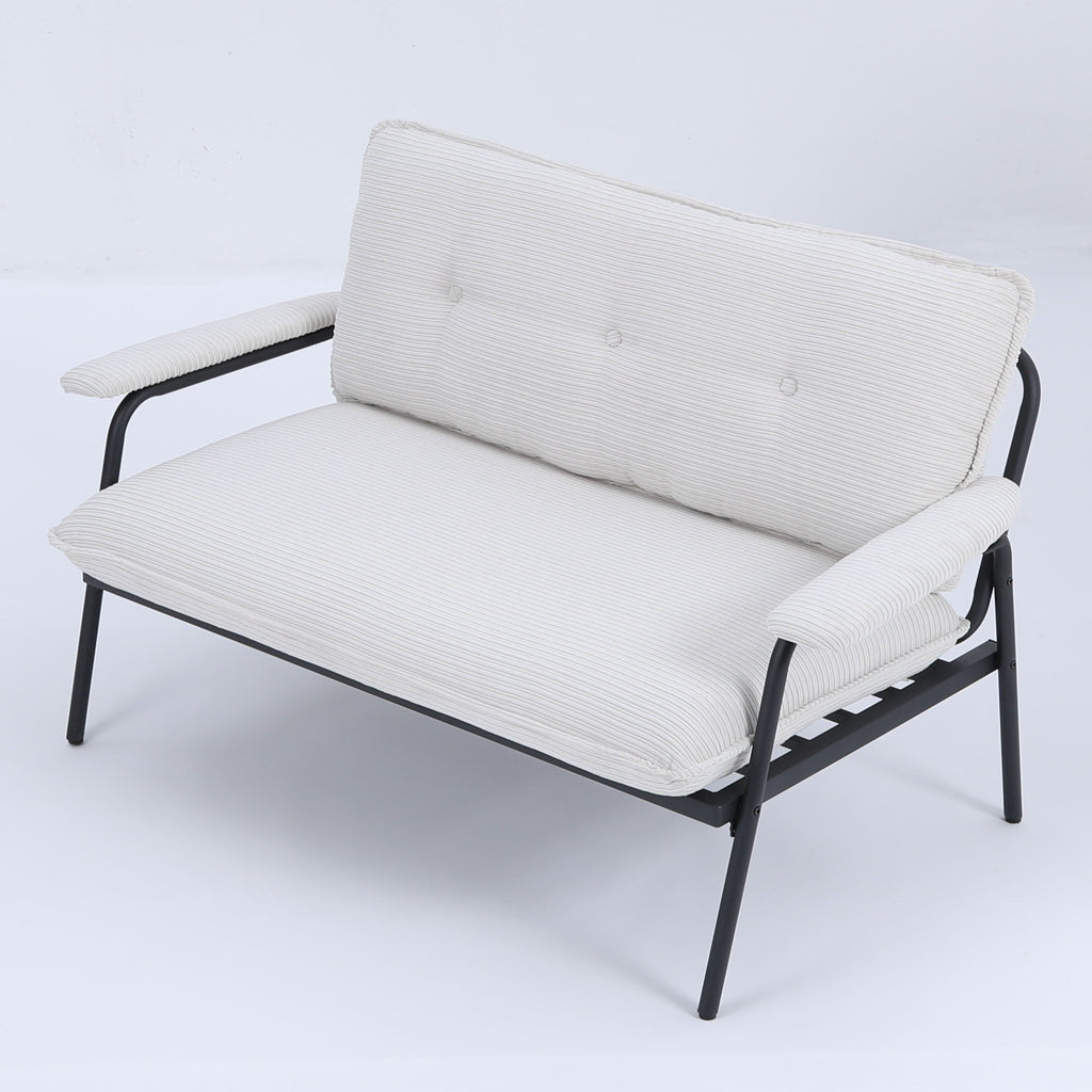 Modern Metal Frame Sofa with Sponge Filling - Beige