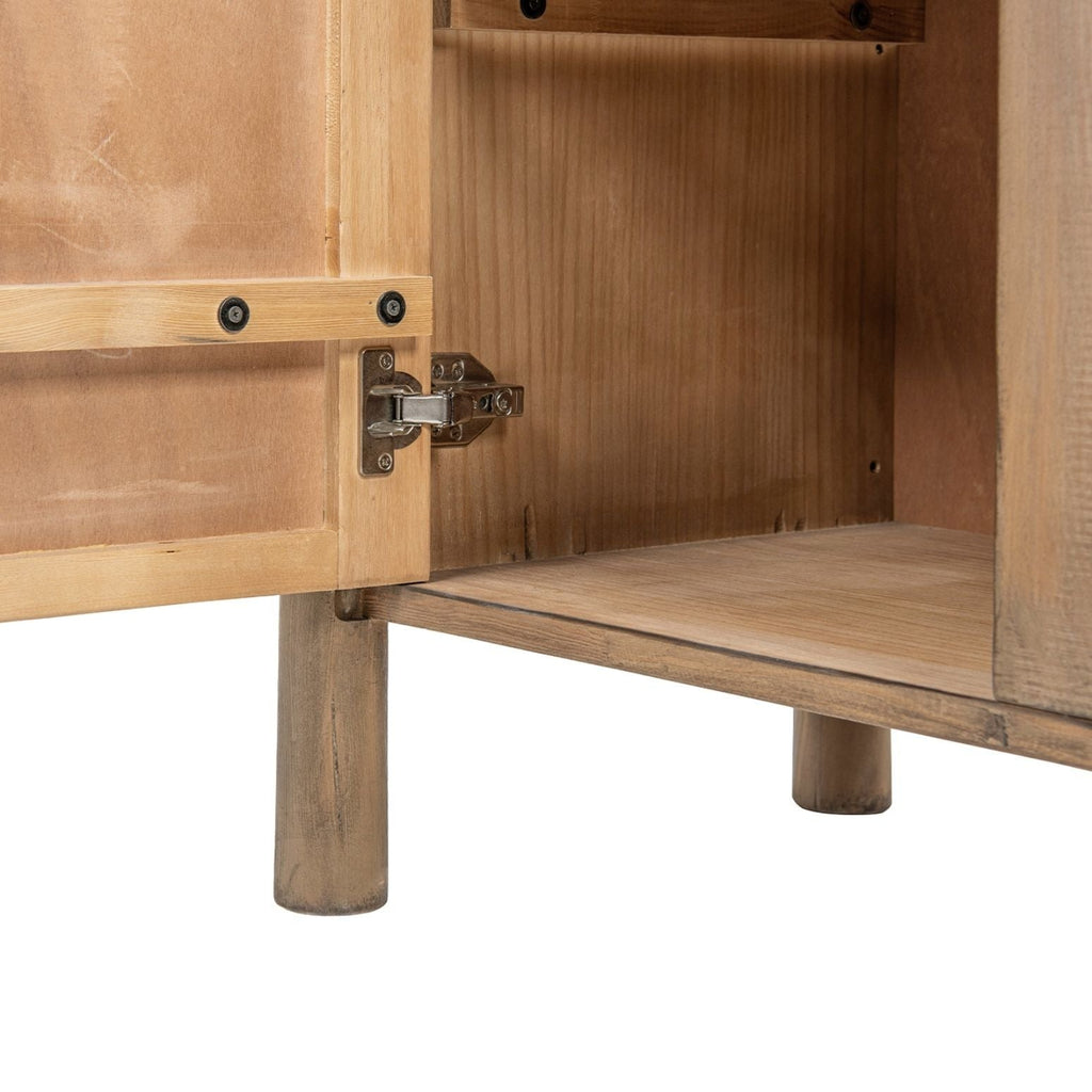 Antique Brown 2 Door Accent Cabinet with Versatile Storage - Reclaimed Wood