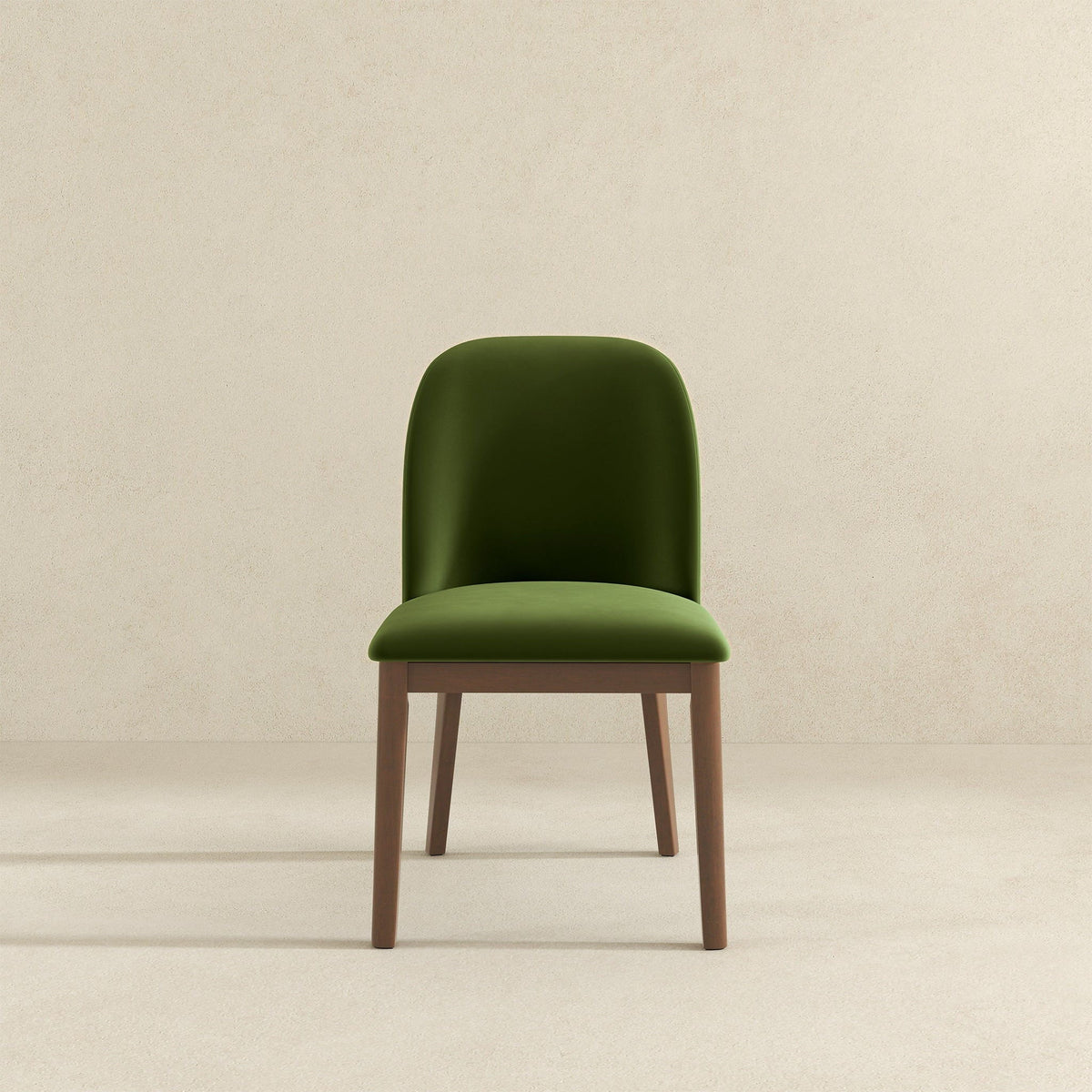 Comfort Dining Chair Set of 2 with Solid Wood Legs - Beige, Orange, Blue, Green