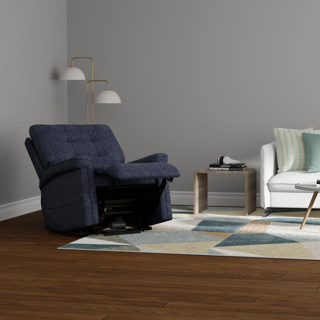 Velour Power Lift Chair with Lift Assist - Blue