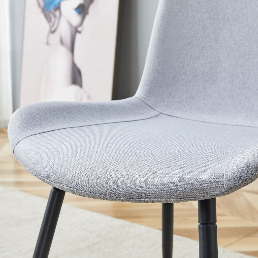 Modern Medieval Cushioned Chairs with Suede Backrest - Pearl Silver, White, or Gray