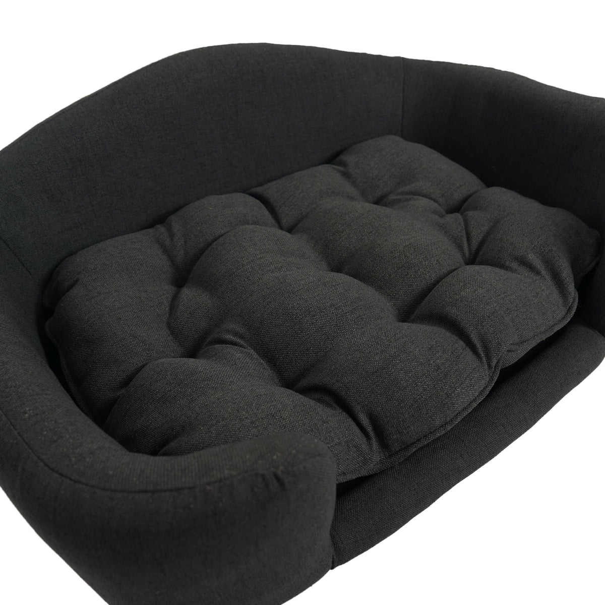Elevated Dog Bed Frame for Small Dogs with Rubber Wood Legs - Dark Grey