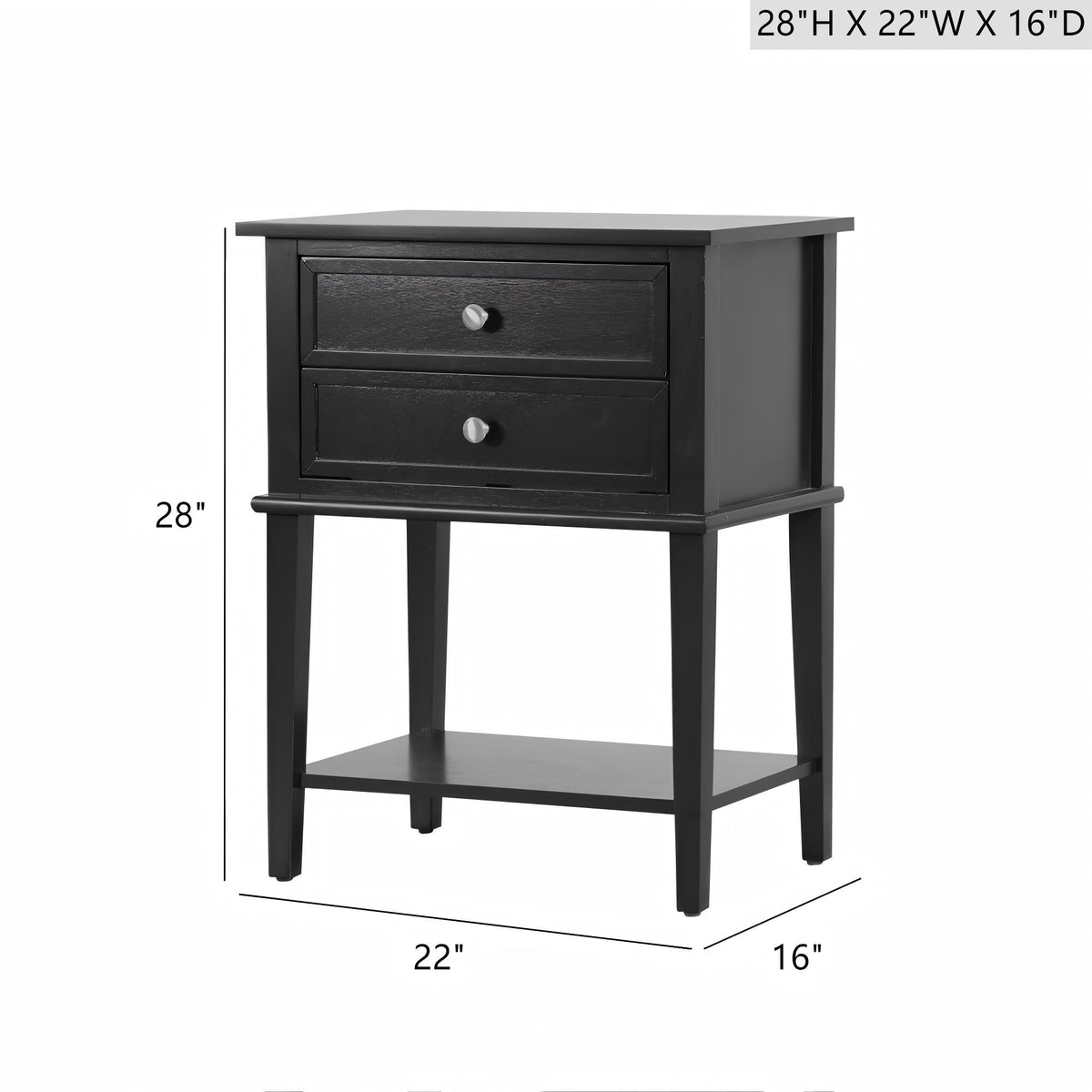Vibrant Contemporary Nightstand with Smooth Drawer Glides - Multiple Colors