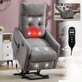 Chenille Lift Recliner Chair with Single Motor - Light Gray