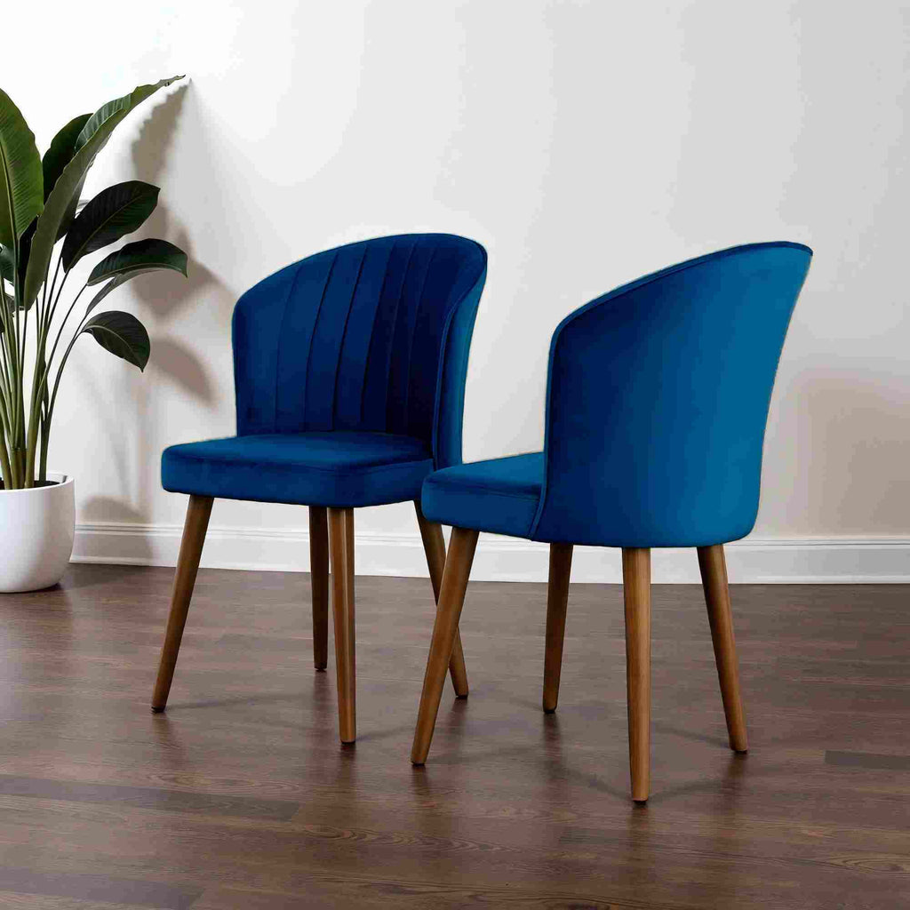 Comfortable Parsons Dining Chair Set with No Assembly Required - Beige, Blue, Yellow