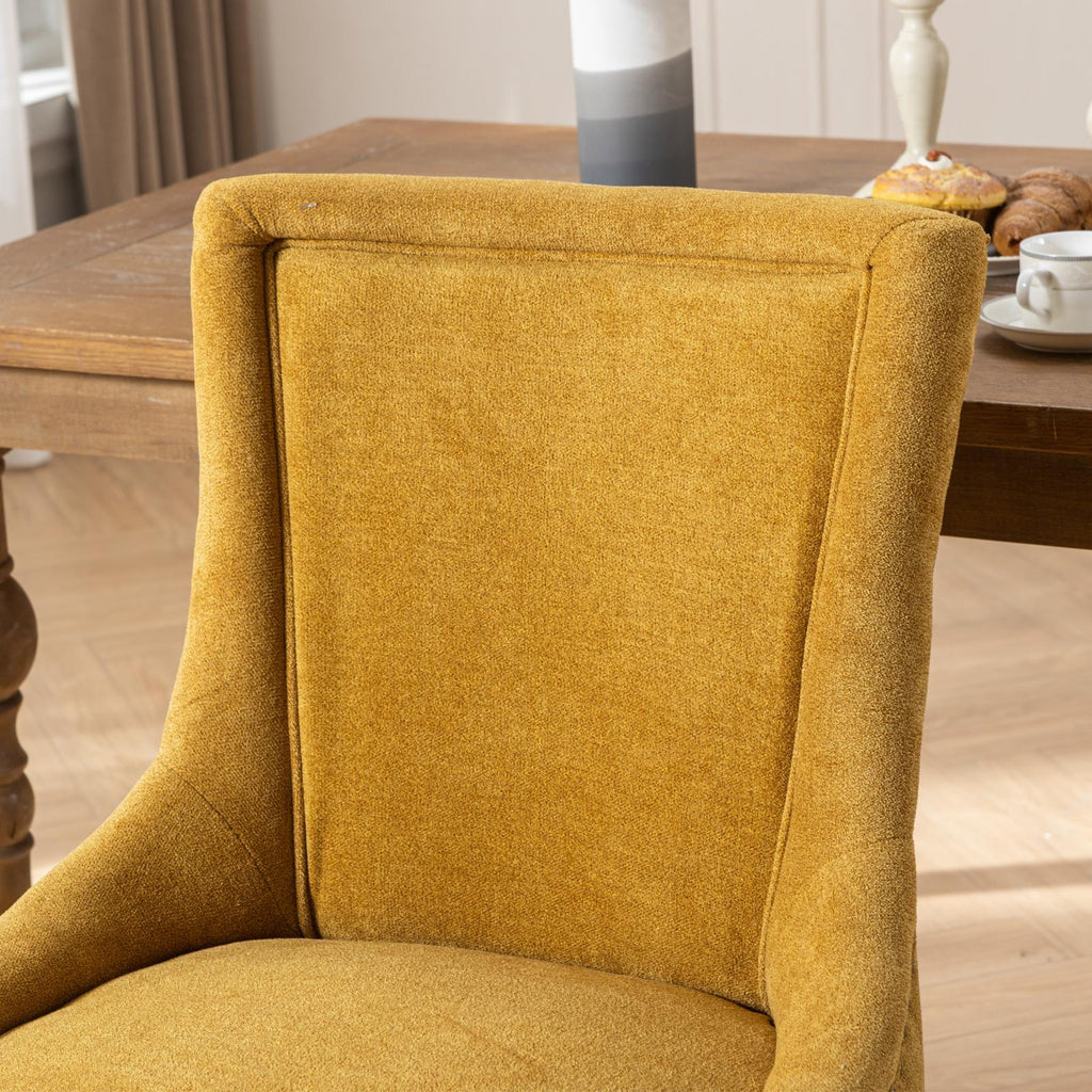 Ultra Side Dining Chair Set with Solid Wood Legs - Multiple Colors
