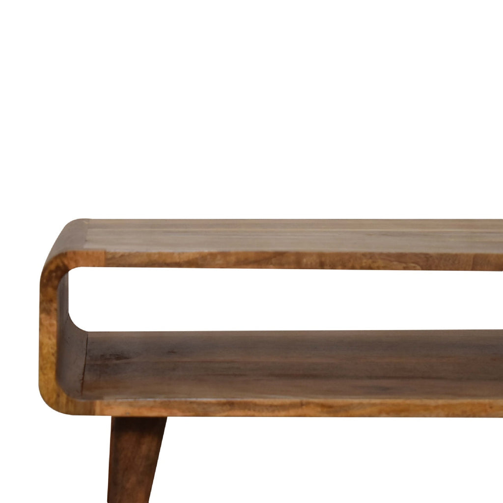 Solid Wood Media Unit with Open Slot - Oak-ish