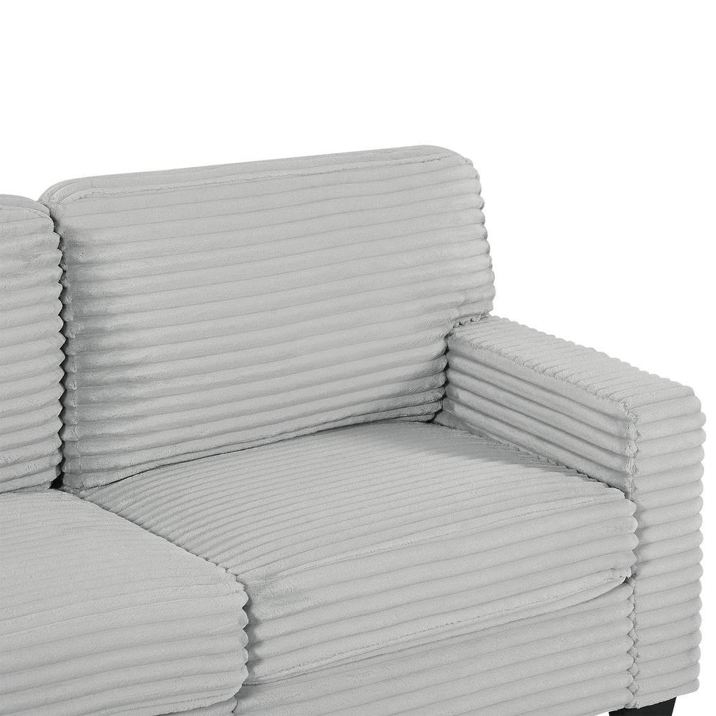 Upholstered U-Shaped Sectional Sofa with Movable Ottoman and Storage Pockets - Multiple Colors
