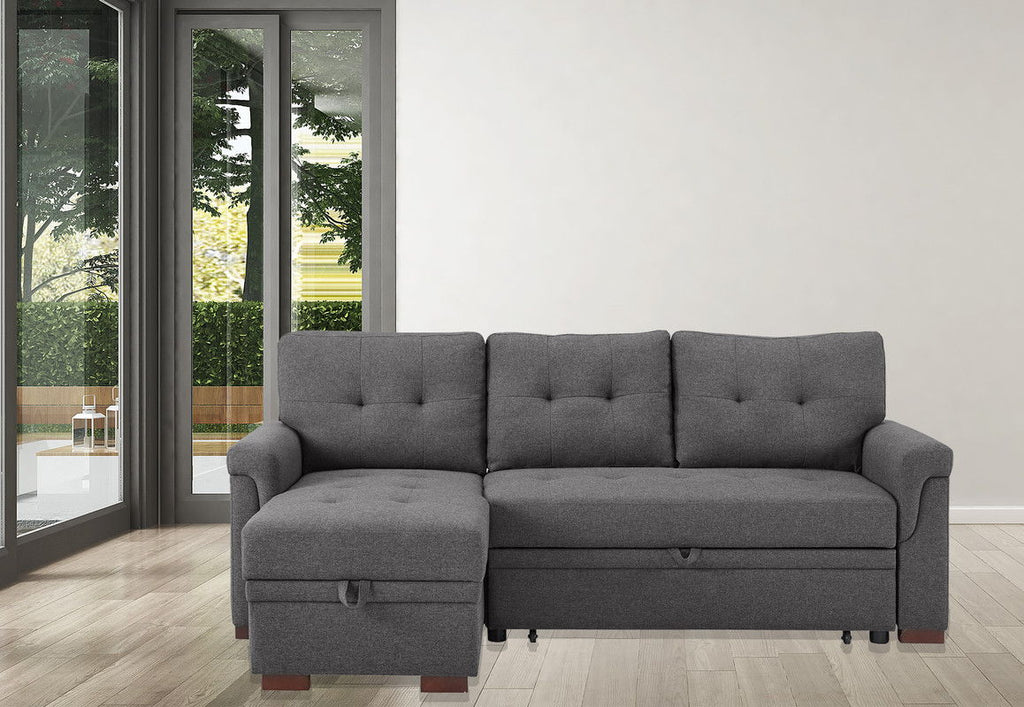 Destiny Reversible Sleeper Sectional Sofa With Storage Chaise