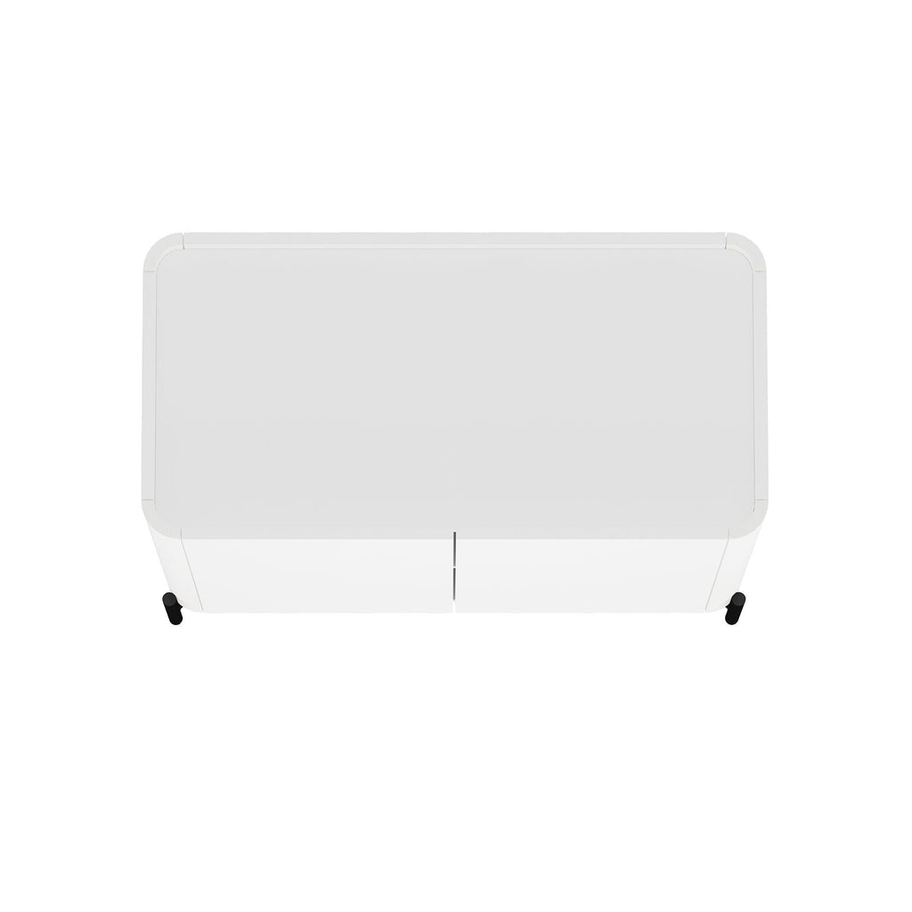 Abbey Accent Cabinet with Soft Close Doors and Rounded Edges - White or Light Brown