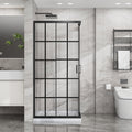 Tempered Glass Corner Shower Door with Sliding Opening - Clear