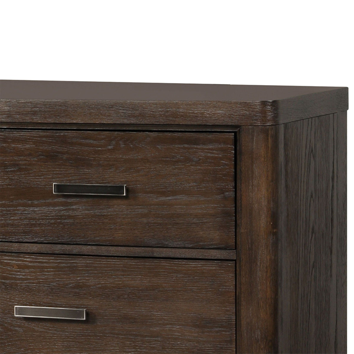 Antique Brown 6 Drawer Dresser with Cedar-Lined Bottom Drawer
