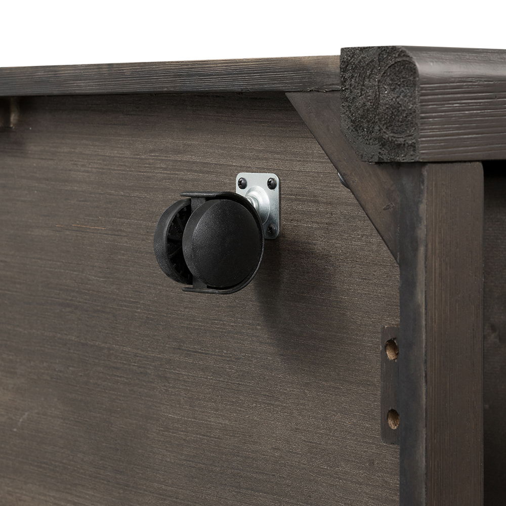 Elegant Dark Brown End Table with Storage Drawer and Shelf