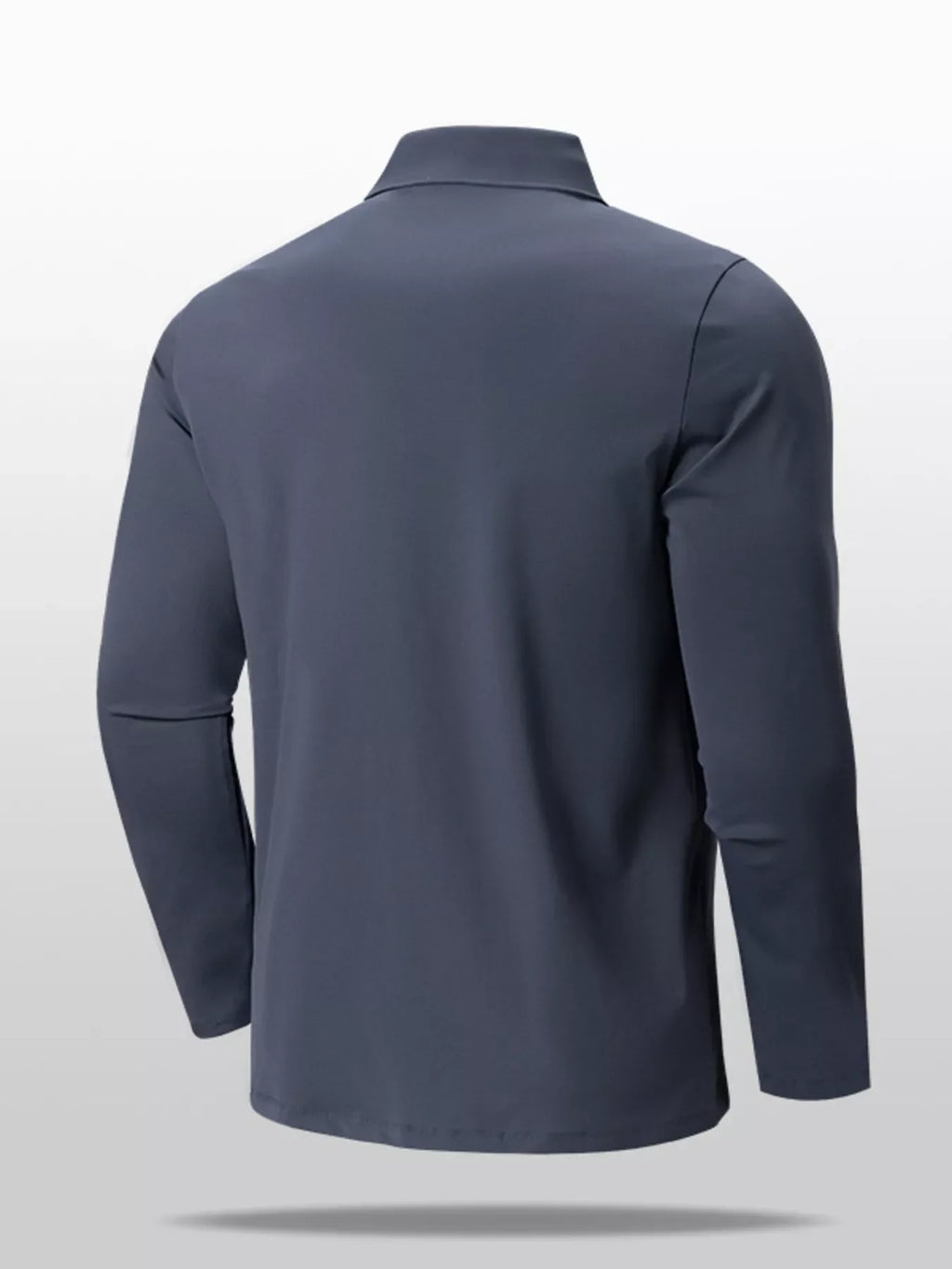 Men's Plus Size Long Sleeve Button Detail Polo