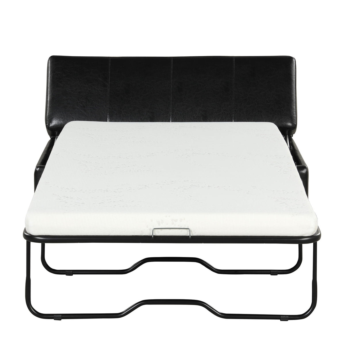 Twin Size Folding Ottoman Sleeper Bed with Mattress - Light Brown, Black, Dark Gray, White