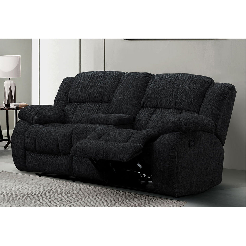 Console Reclining Loveseat with Manual Motion - Black or Gray