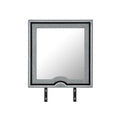 Upholstered Frame Mirror with LED Lighting - Dark Gray