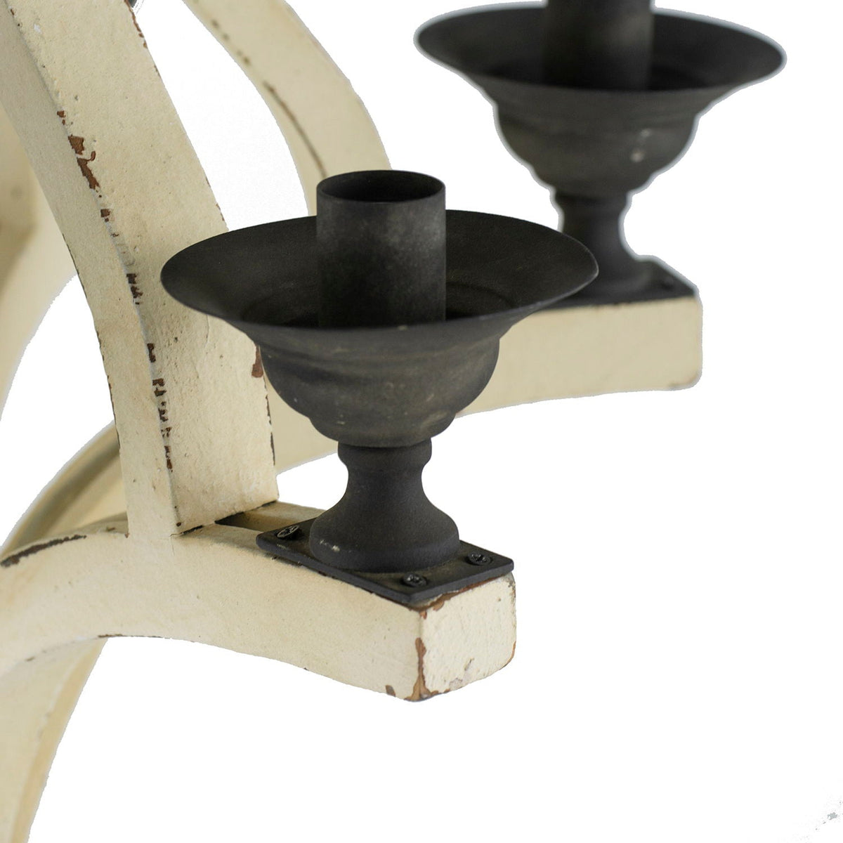 6 Light Wood Chandelier