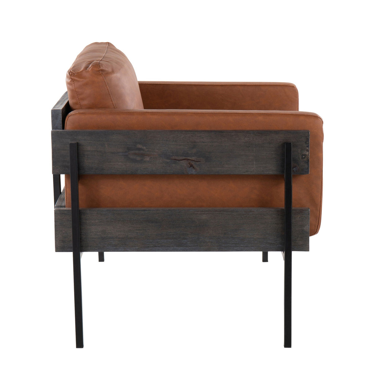 Farmhouse Chair with Metal Base and Cushions - Kari