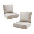 6" Thicker Outdoor Chair Cushion Set with Waterproof Olefin - Neutral