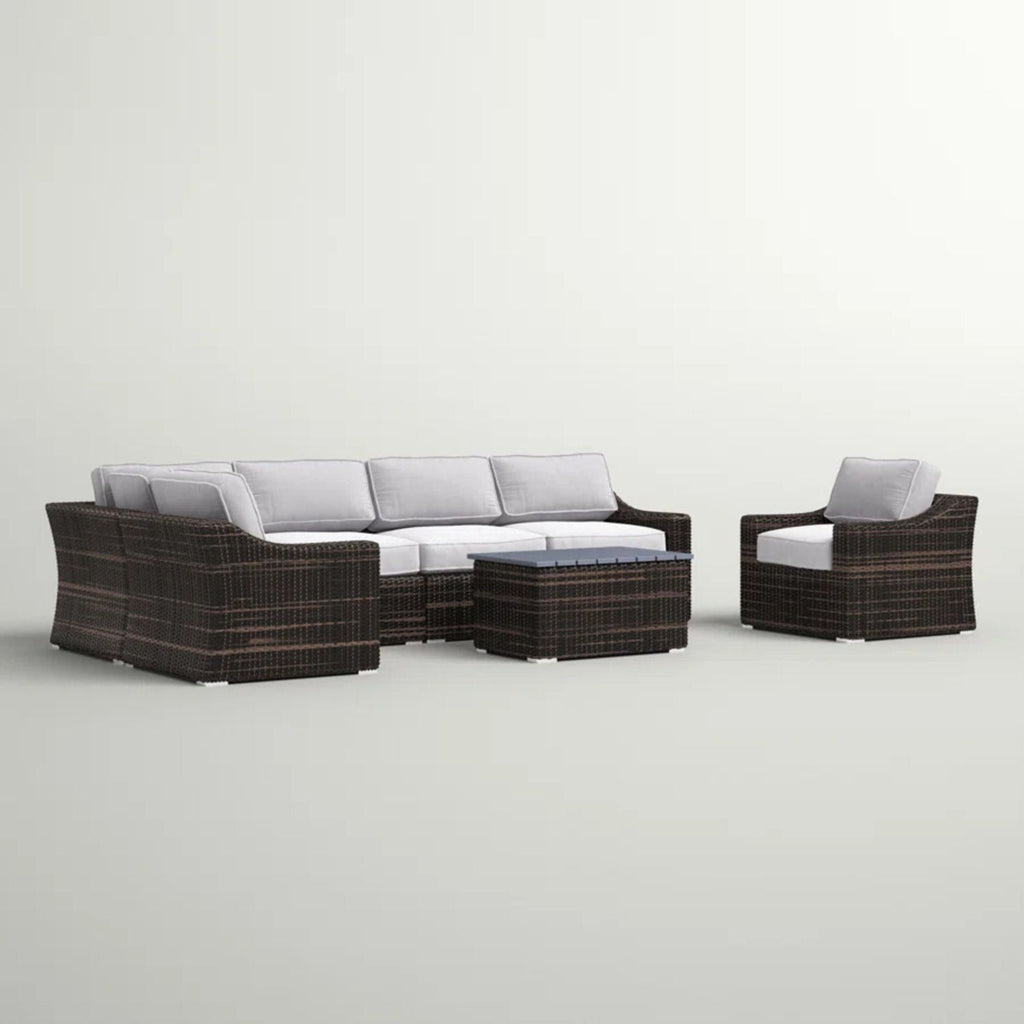 Stylish Sofa Seating Group With Cushions - Multiple Set Options, Dark Gray, Gray, or Dark Brown