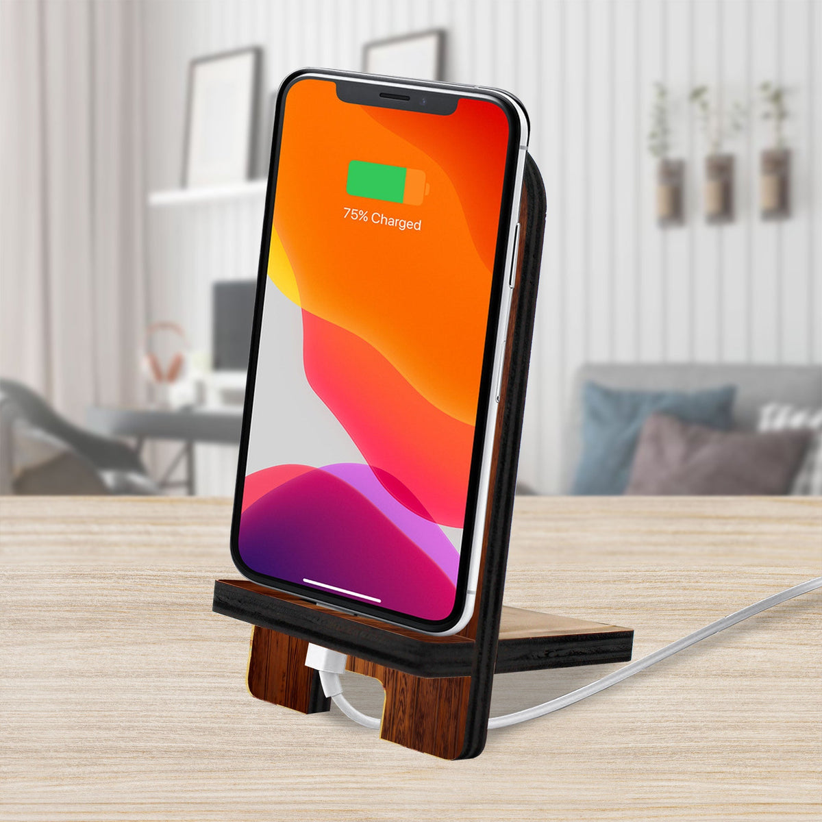 Adventure Awaits Cell Phone Stand Family Decor - Wood Mobile Tablet Holder Charging Station Organizer - 892068