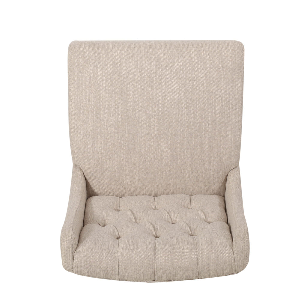 Upholstered Barstool with Button Tufted Wing Back - Multiple Colors