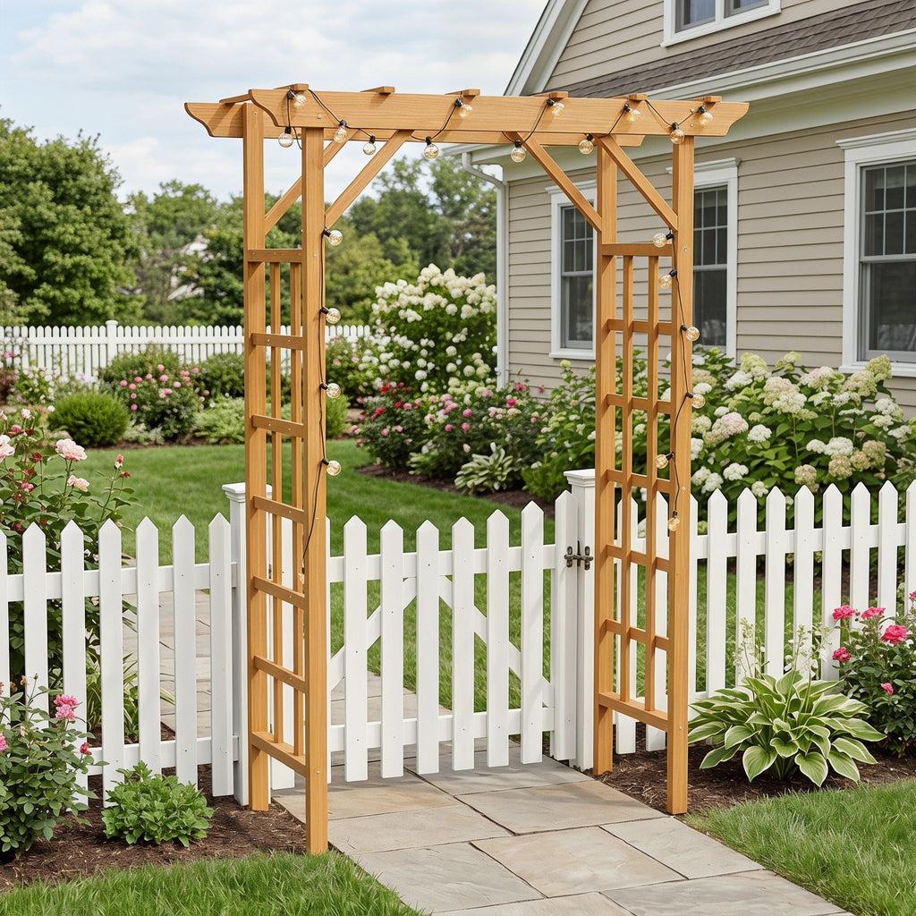 Wedding Arbor with Trellis Design - Dark Brown or Light Brown