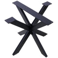Spider Shaped Steel Table Base with Heavy Duty Construction - Black