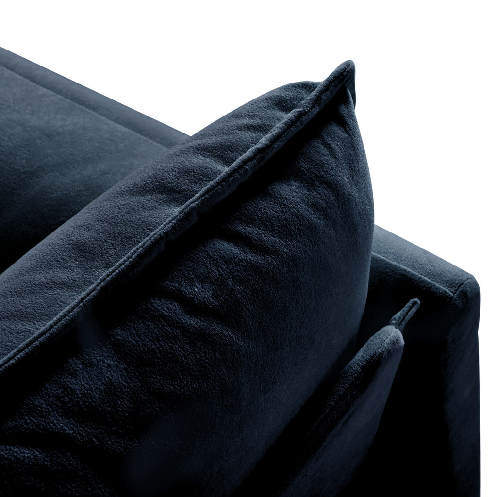 Modern Oversized Accent Chair Set with Large Seat - Blue