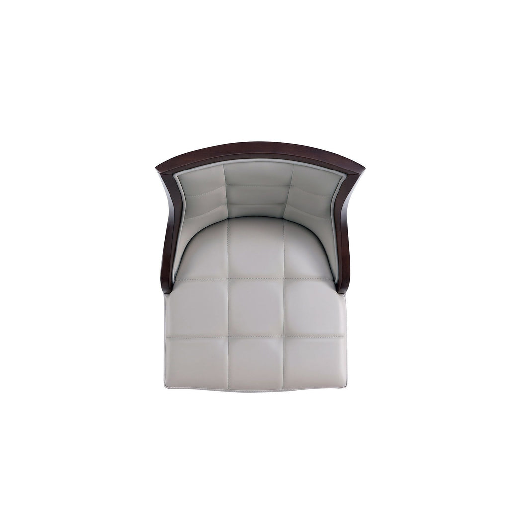 White Bar Height Stool with Solid Wood Frame - Traditional Design