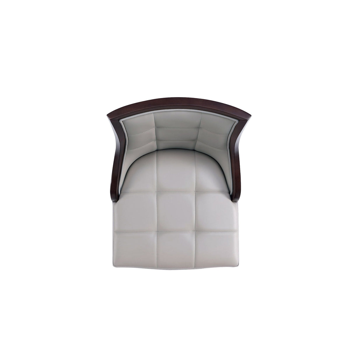 White Bar Height Stool with Solid Wood Frame - Traditional Design