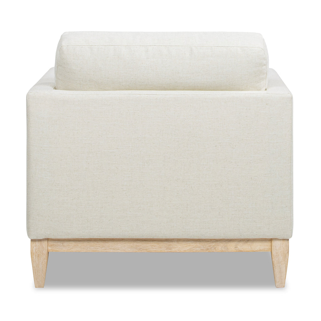 Modern Farmhouse Arm Chair with Removable Cushions - Flax