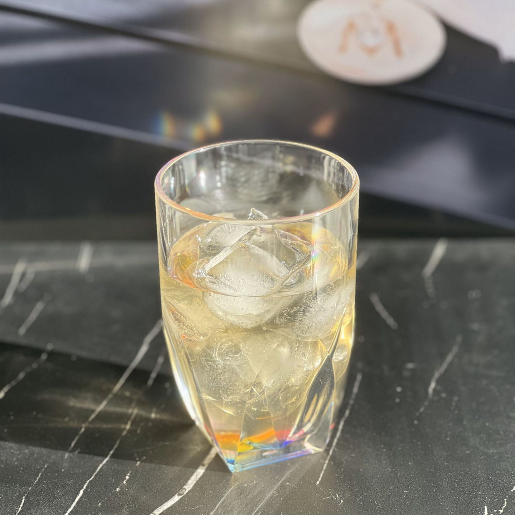 Rainbow Diamond Acrylic Glasses Drinking Set of 4 with Shatterproof Construction - Clear