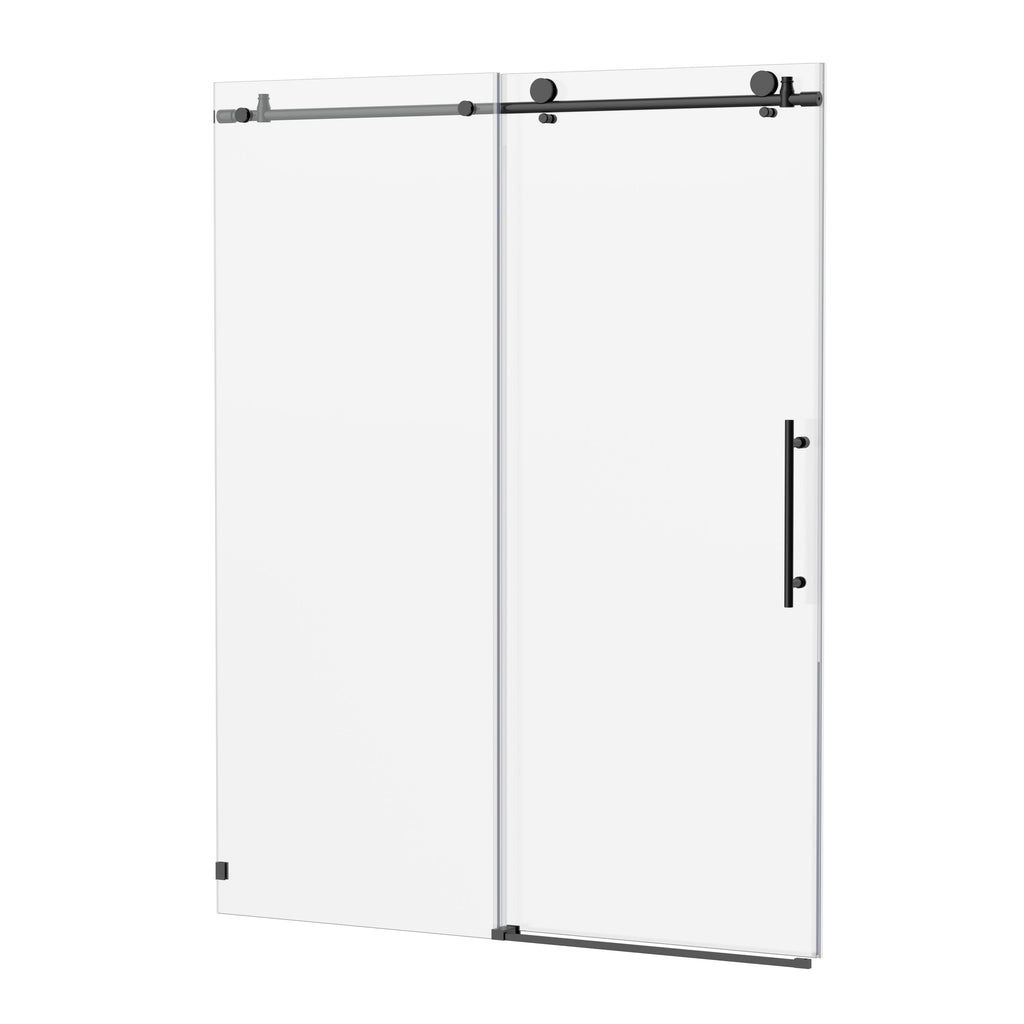 Frameless Sliding Shower Door with Premium Tempered Glass - 56-60" W x 76" H