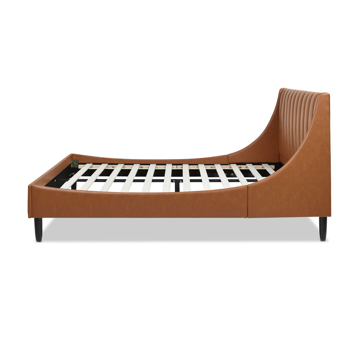 Vertical Tufted Modern Headboard Platform Bed Set with Upholstered Finish - Multiple Colors