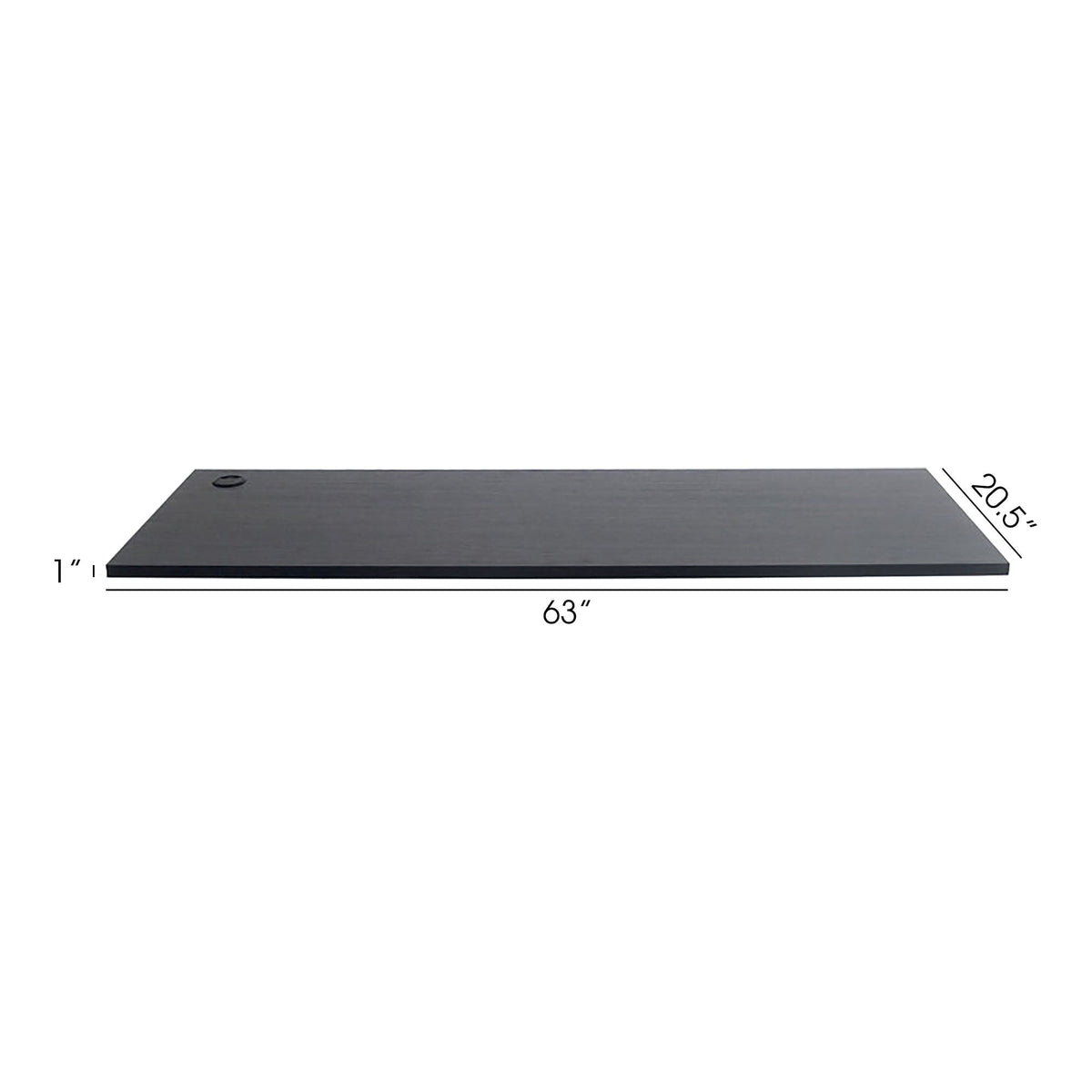 63-Inch Workstation Work Top with Water-Resistant E0 Board - Dark Gray