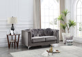 Stylish Sloped Arm Loveseat with MicroSuede Cover - Blue, Dark Gray, Red, Black