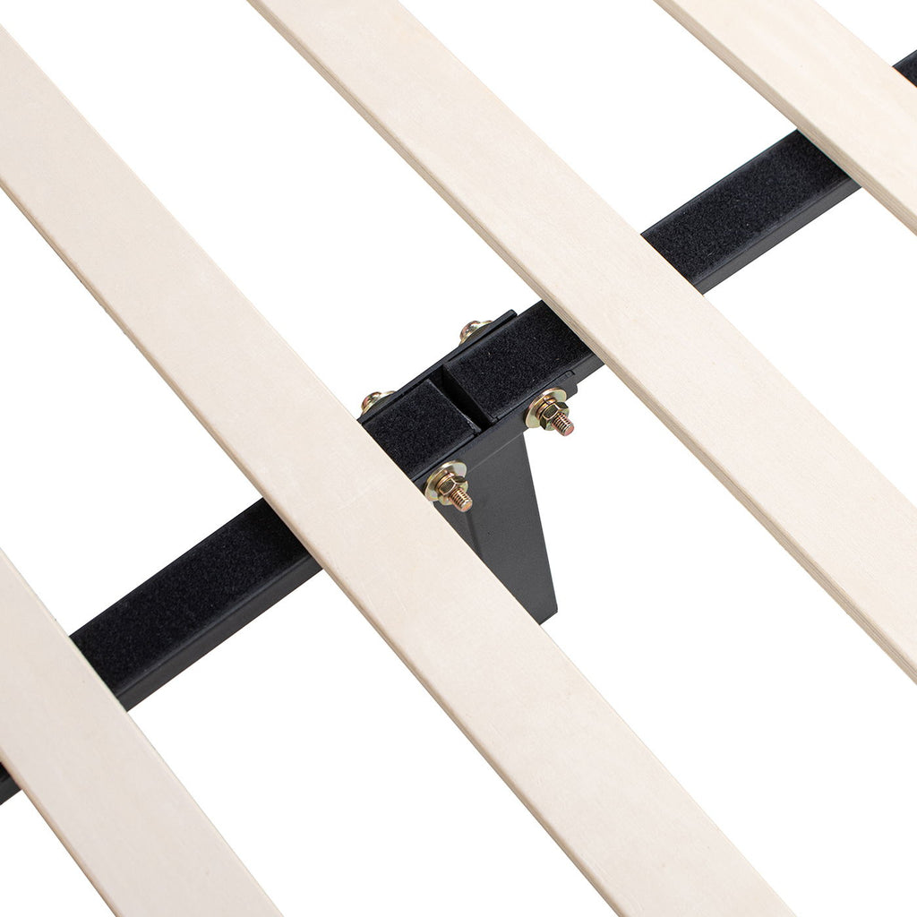 Archie Puffy Grounded Upholstered Platform Bed with Rounded Headboard - Green, White, Beige