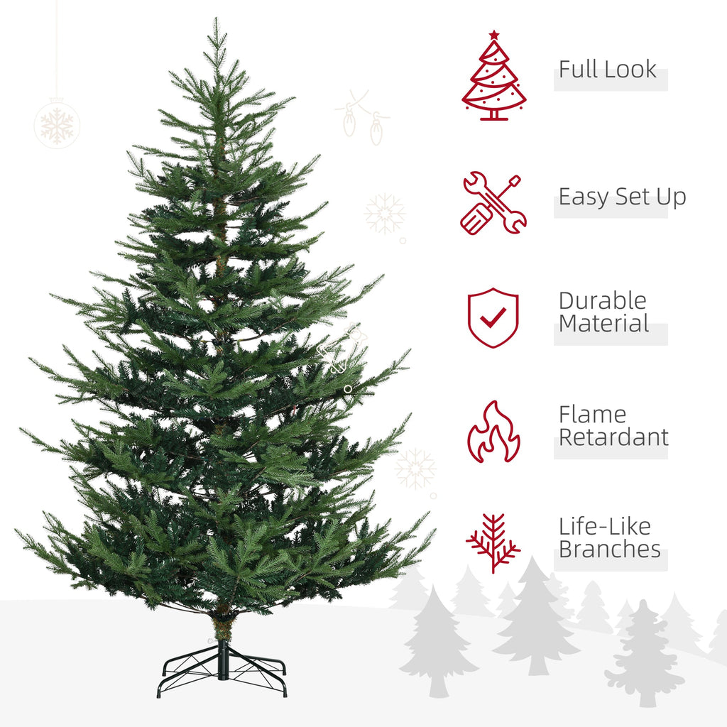 7.5 Foot Artificial Christmas Tree with Realistic Branches - Green