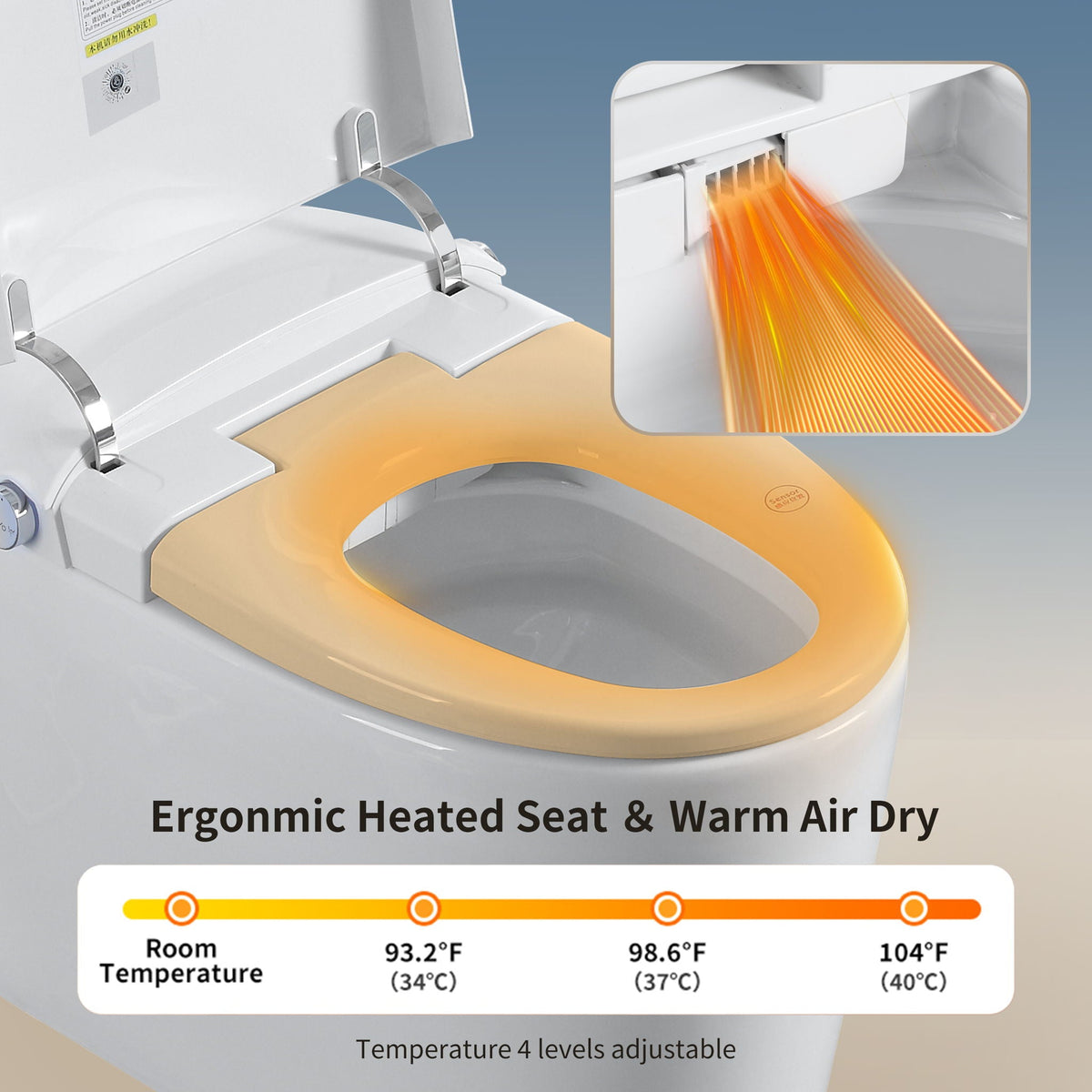Tankless Smart Toilet With Bidet Built In