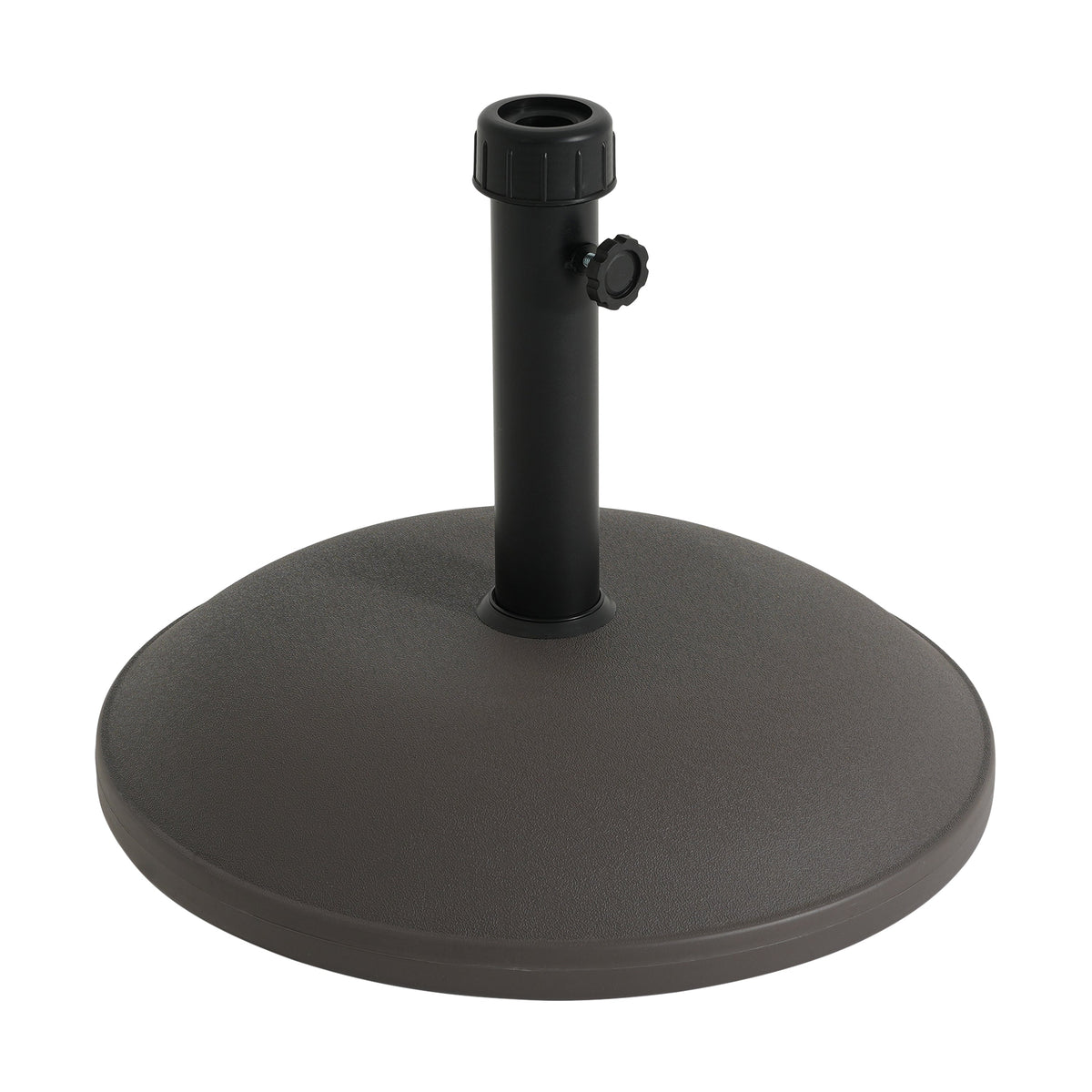 Outdoor 68-Pound Round Umbrella Base with Concrete Core - Brown