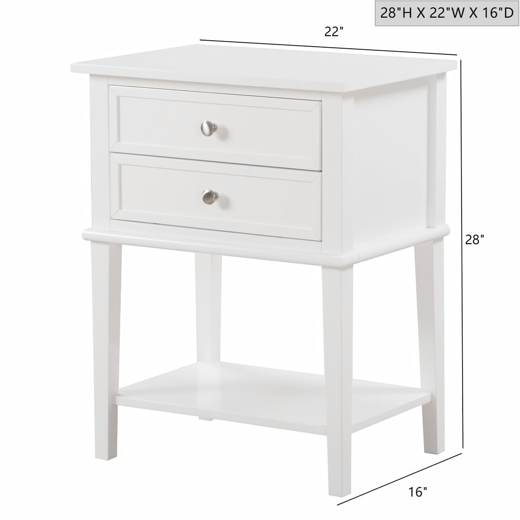Vibrant Contemporary Nightstand with Smooth Drawer Glides - Multiple Colors