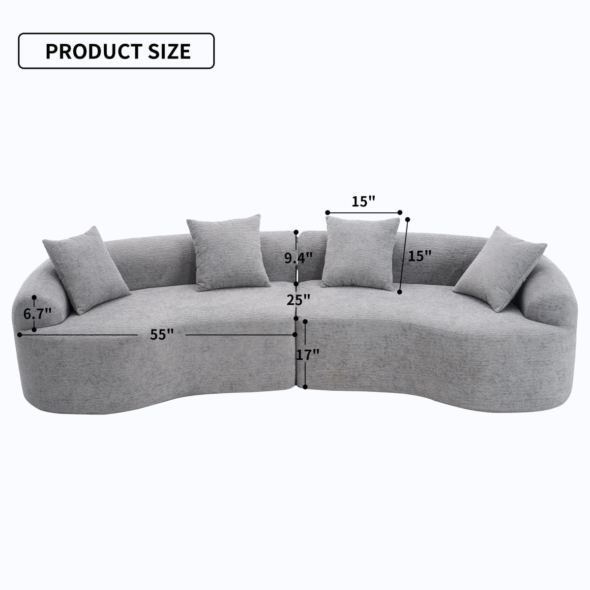 4 Seater Sofa With Fabric for Living Room