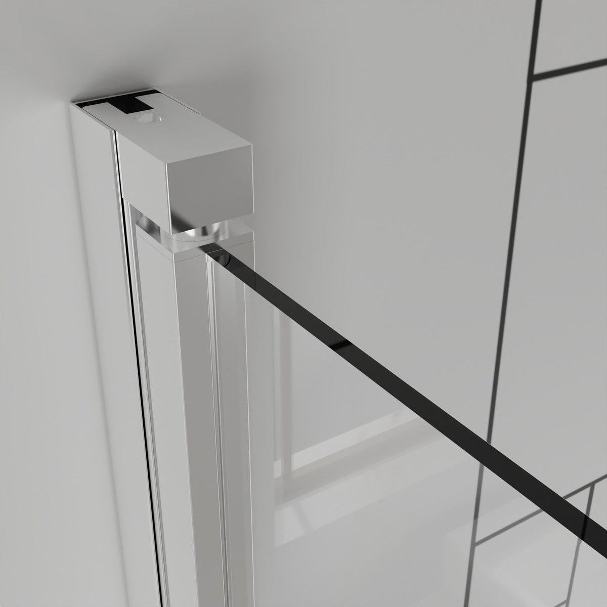 Frameless Bi Fold Shower Doors with Tempered Glass - Chrome